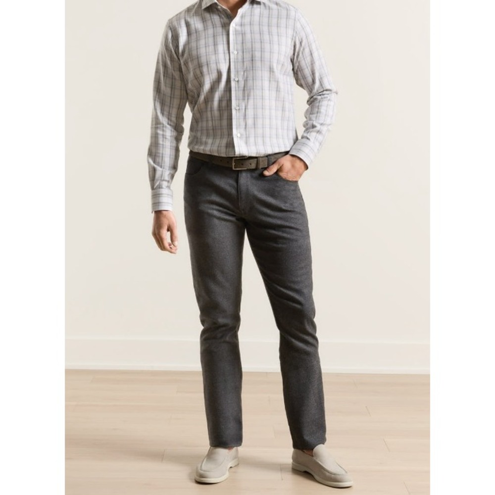 Peter Millar Crown Crafted Sz 35x32 Tailored Fit Wool Pants Charcoal Grey NWT